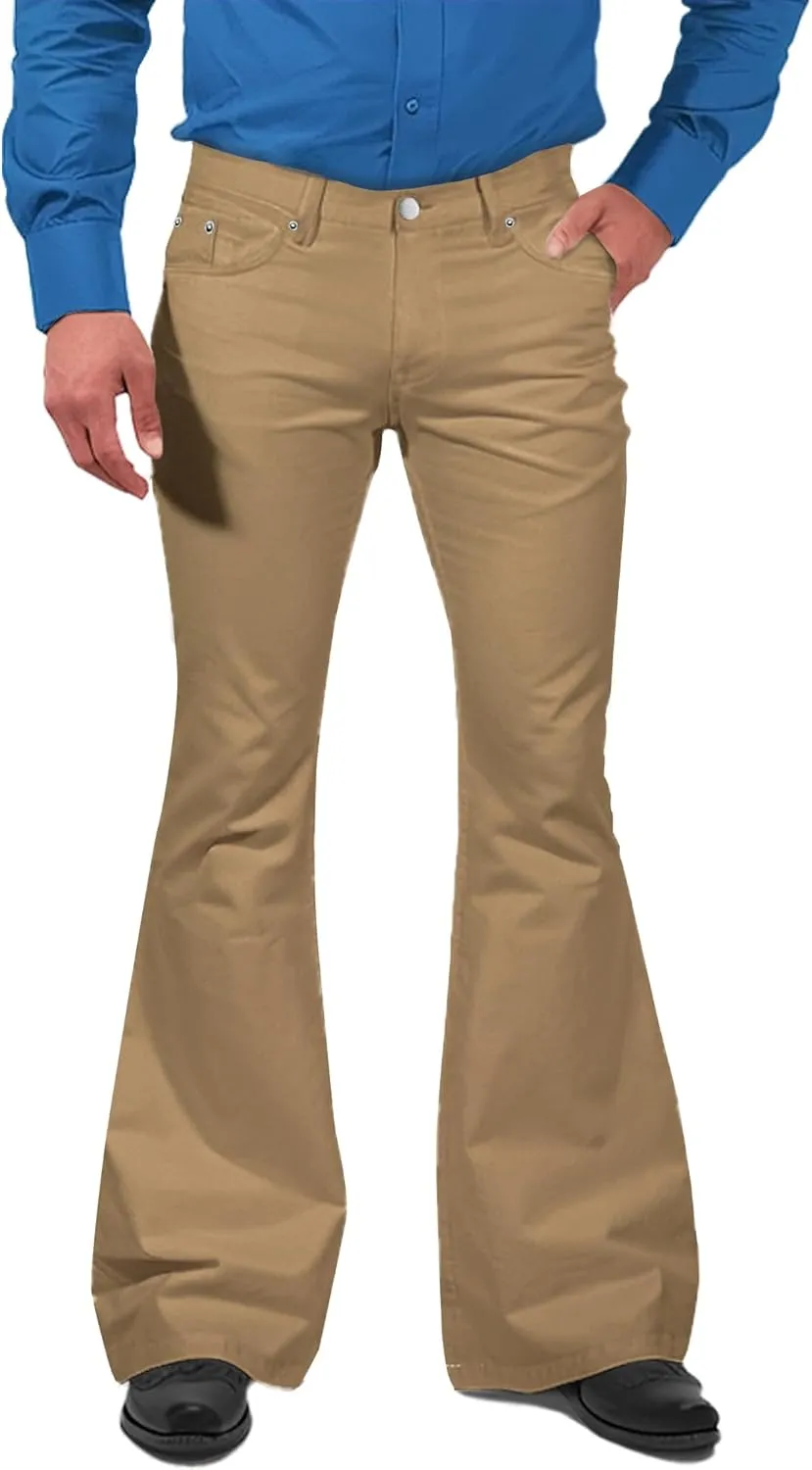 70s Disco Pants for Men,Mens Bell Bottom Jeans Pants,60s 70s Bell Bottoms Vintage Denim Pants Jeans for Men