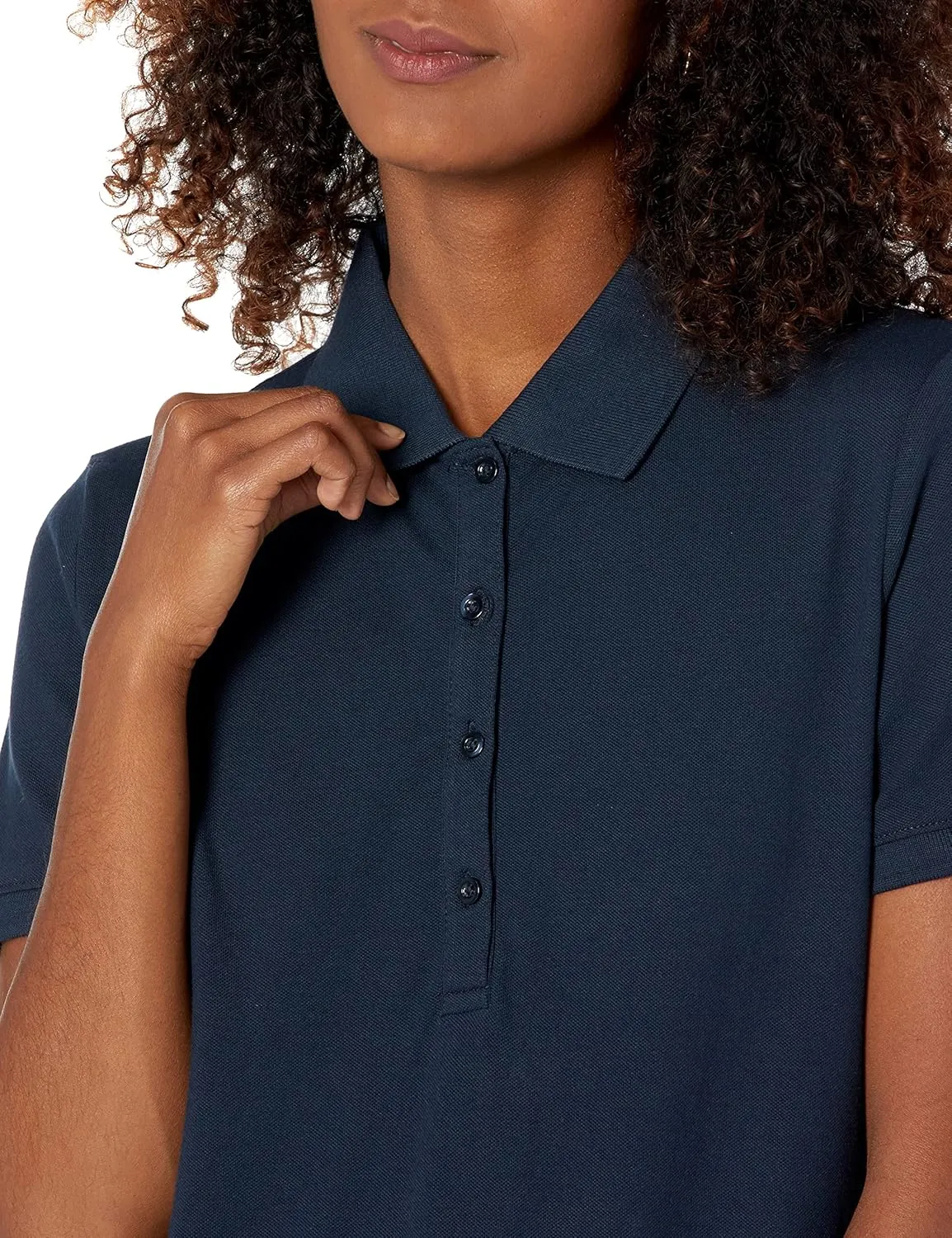 Amazon Essentials Women's Short-Sleeve Polo Shirt (Available in Plus Size)