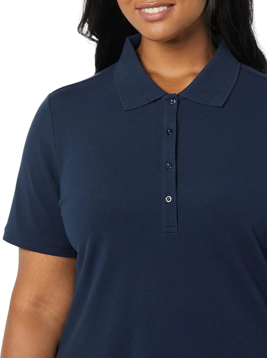 Amazon Essentials Women's Short-Sleeve Polo Shirt (Available in Plus Size)