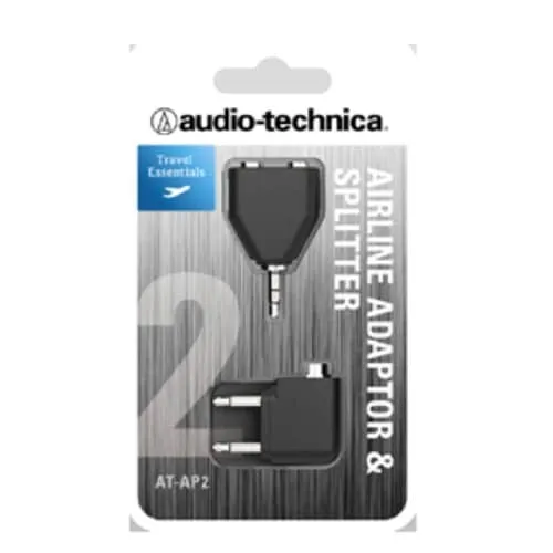 Audio-Technica Adaptor 2 Pack: Airline Adaptor Plus 3.5mm Splitter (2 X F - 1 X M)