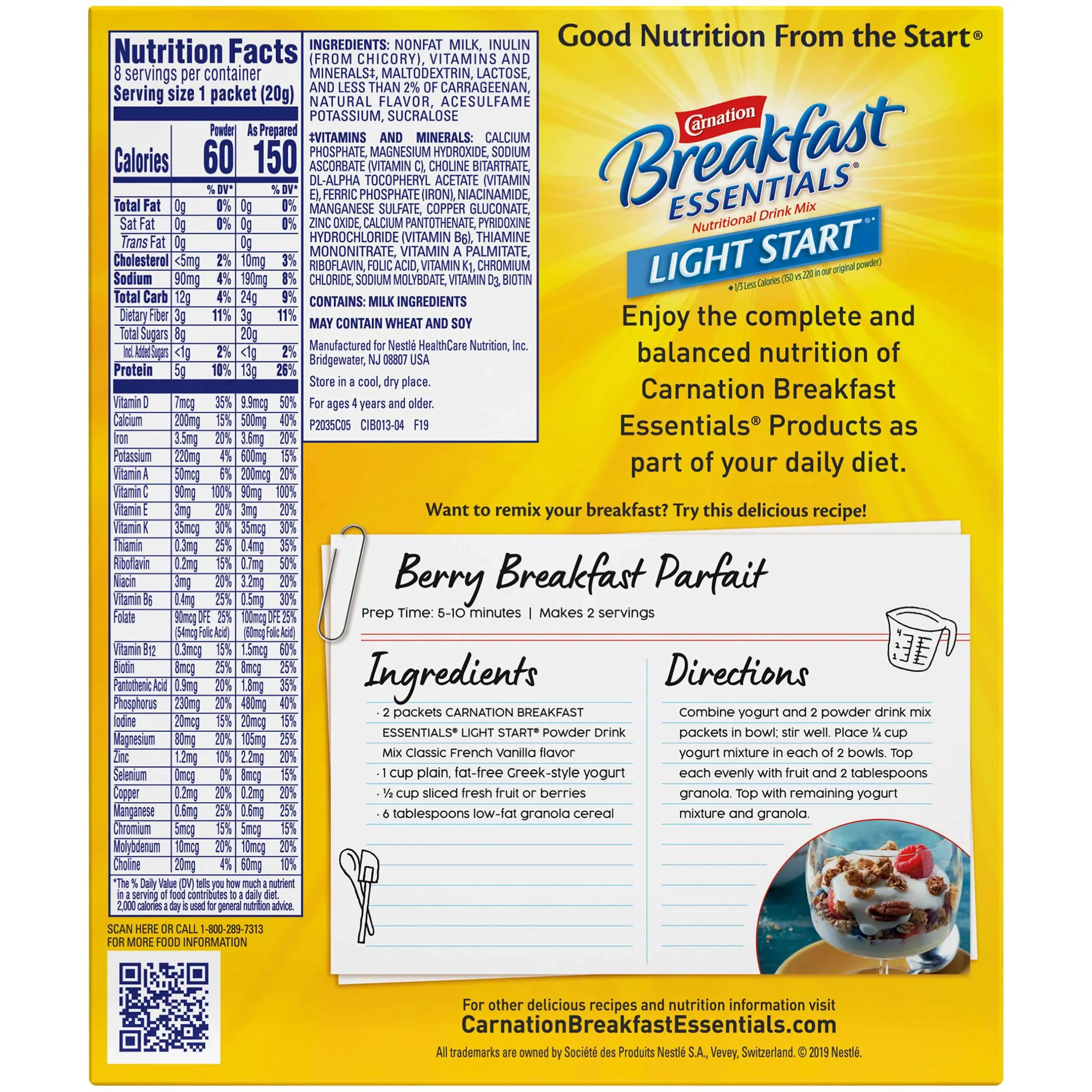 Carnation Breakfast Essentials Drink Mix