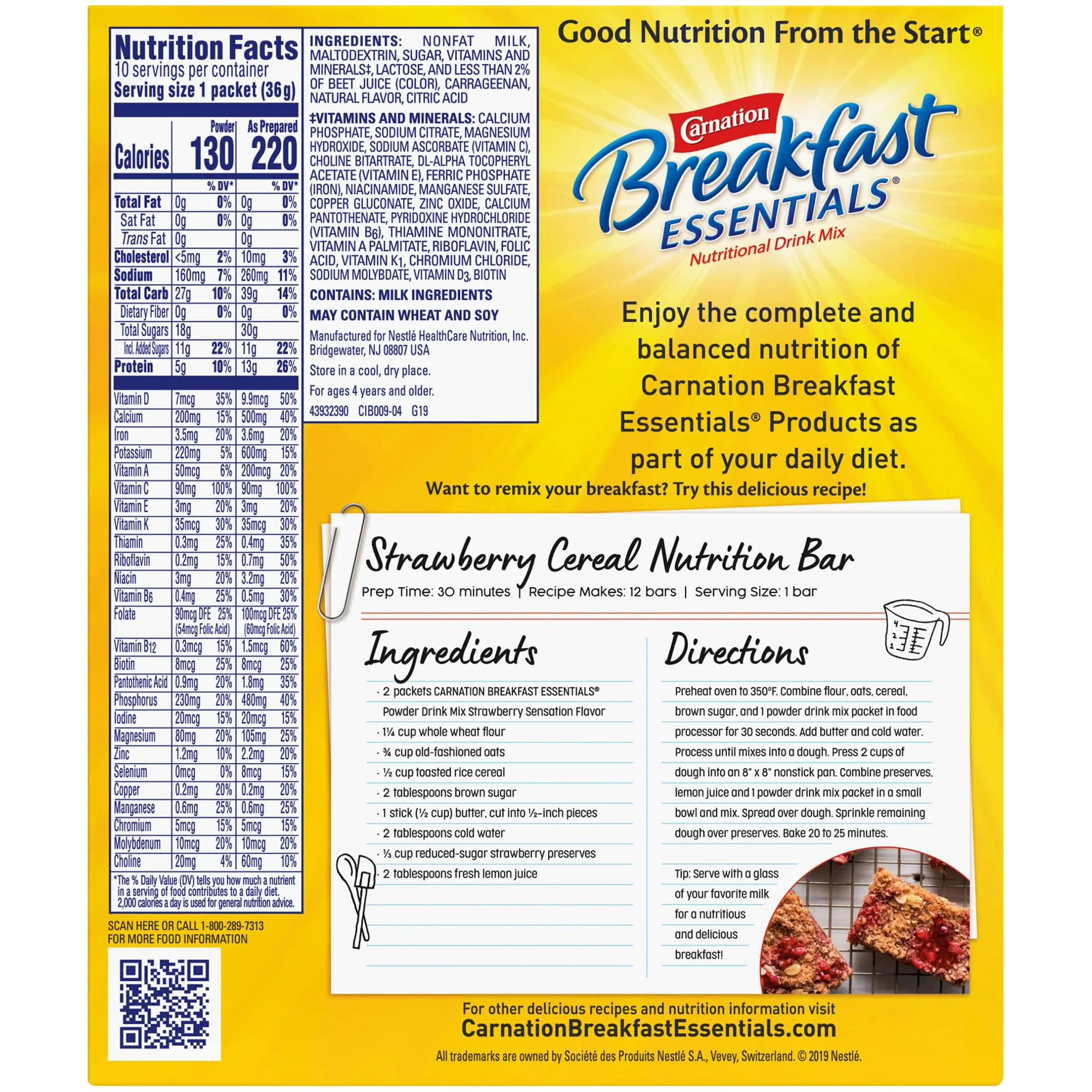 Carnation Breakfast Essentials Drink Mix
