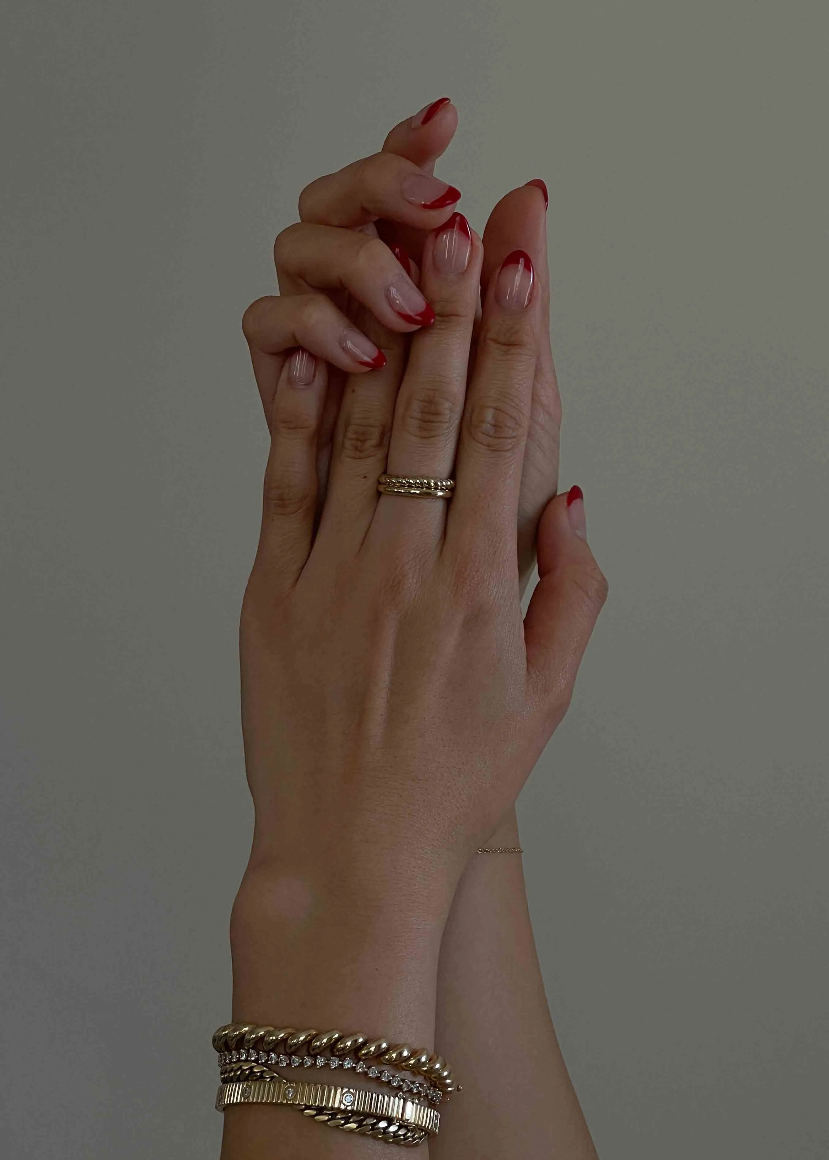 Claudine Twist & Pauline Ellipse Ring Stack