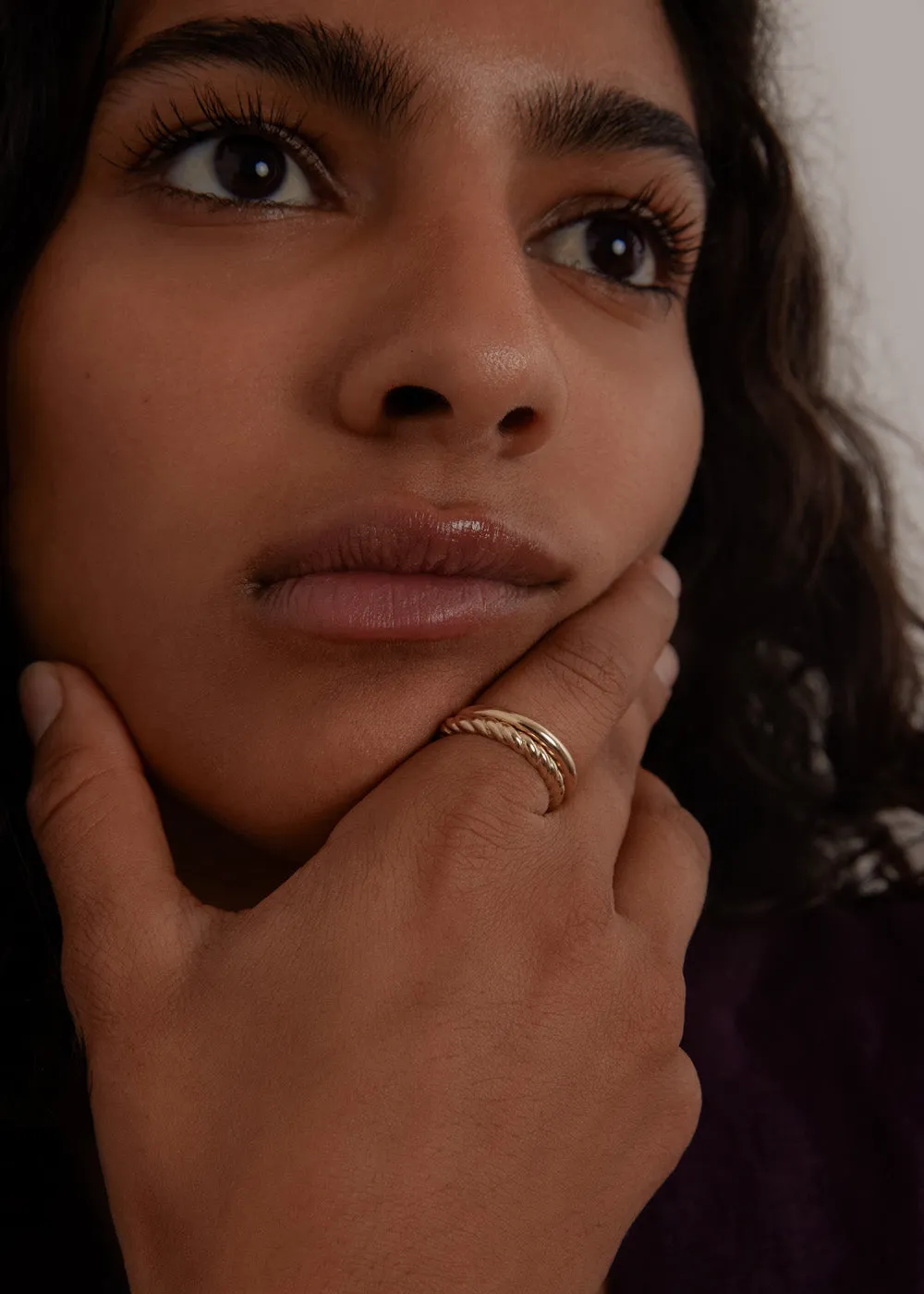 Claudine Twist & Pauline Ellipse Ring Stack