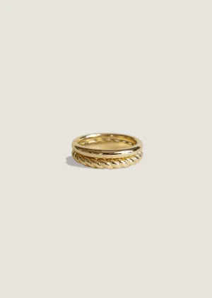 Claudine Twist & Pauline Ellipse Ring Stack