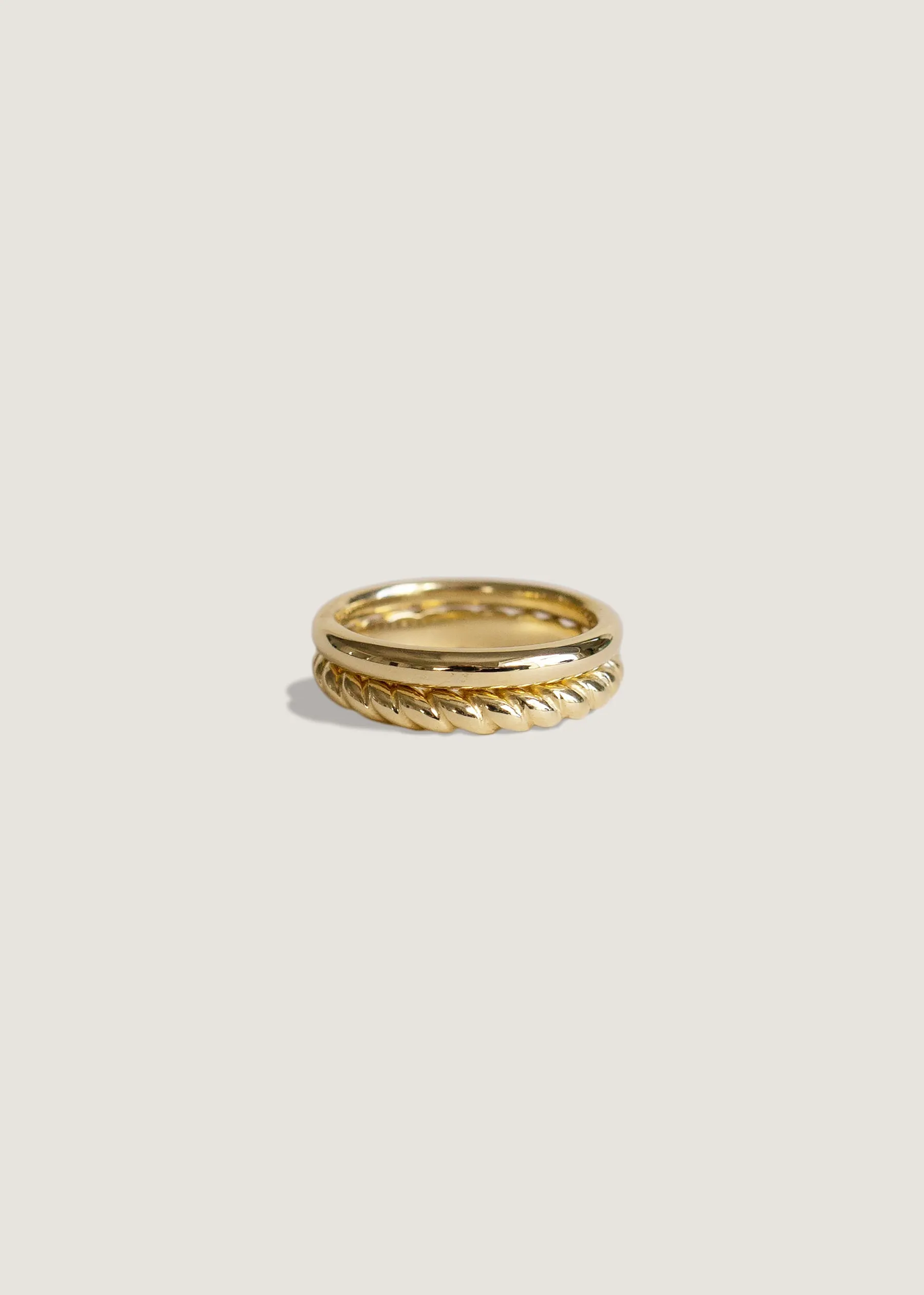 Claudine Twist & Pauline Ellipse Ring Stack