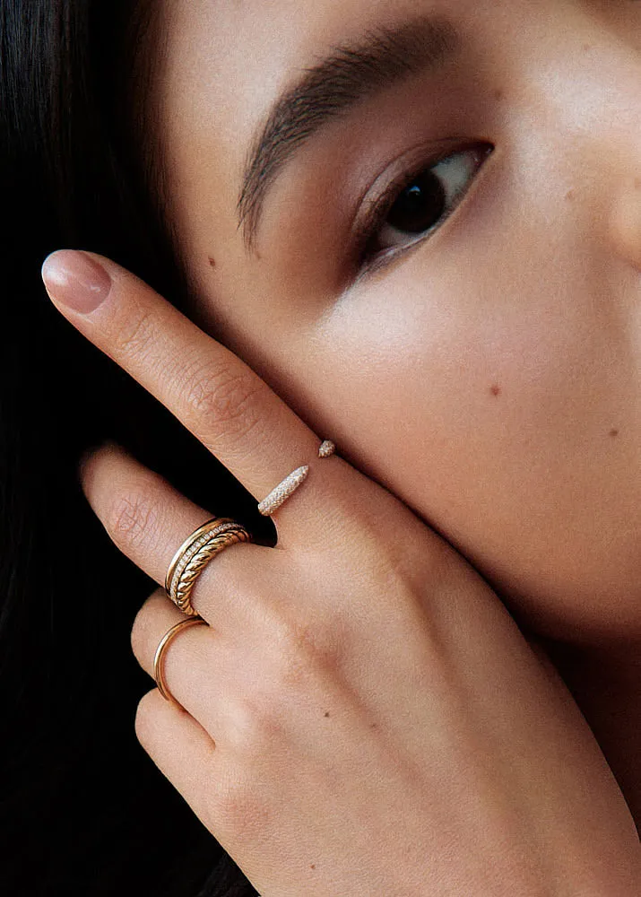 Claudine Twist & Pauline Ellipse Ring Stack