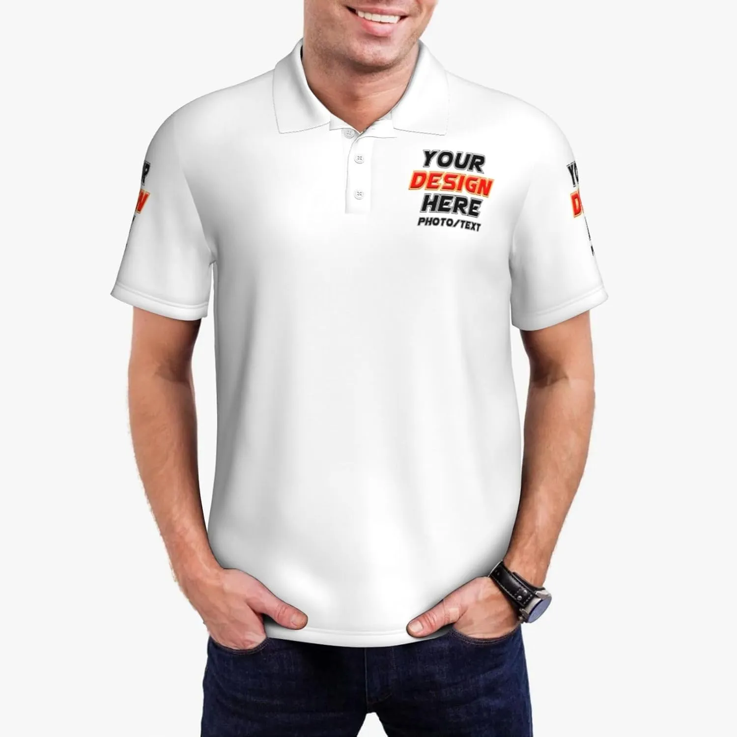 Custom Polo shirts Add Your Text Picture Name Logo Casual Custom Polo shirt Fashion Custom Polo shirts