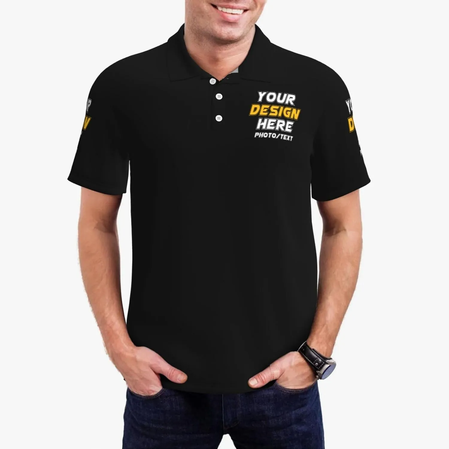 Custom Polo shirts Add Your Text Picture Name Logo Casual Custom Polo shirt Fashion Custom Polo shirts