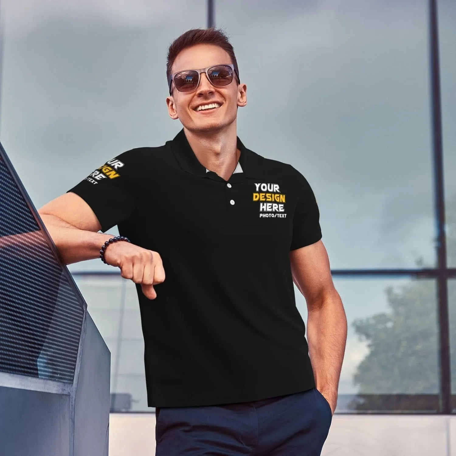 Custom Polo shirts Add Your Text Picture Name Logo Casual Custom Polo shirt Fashion Custom Polo shirts