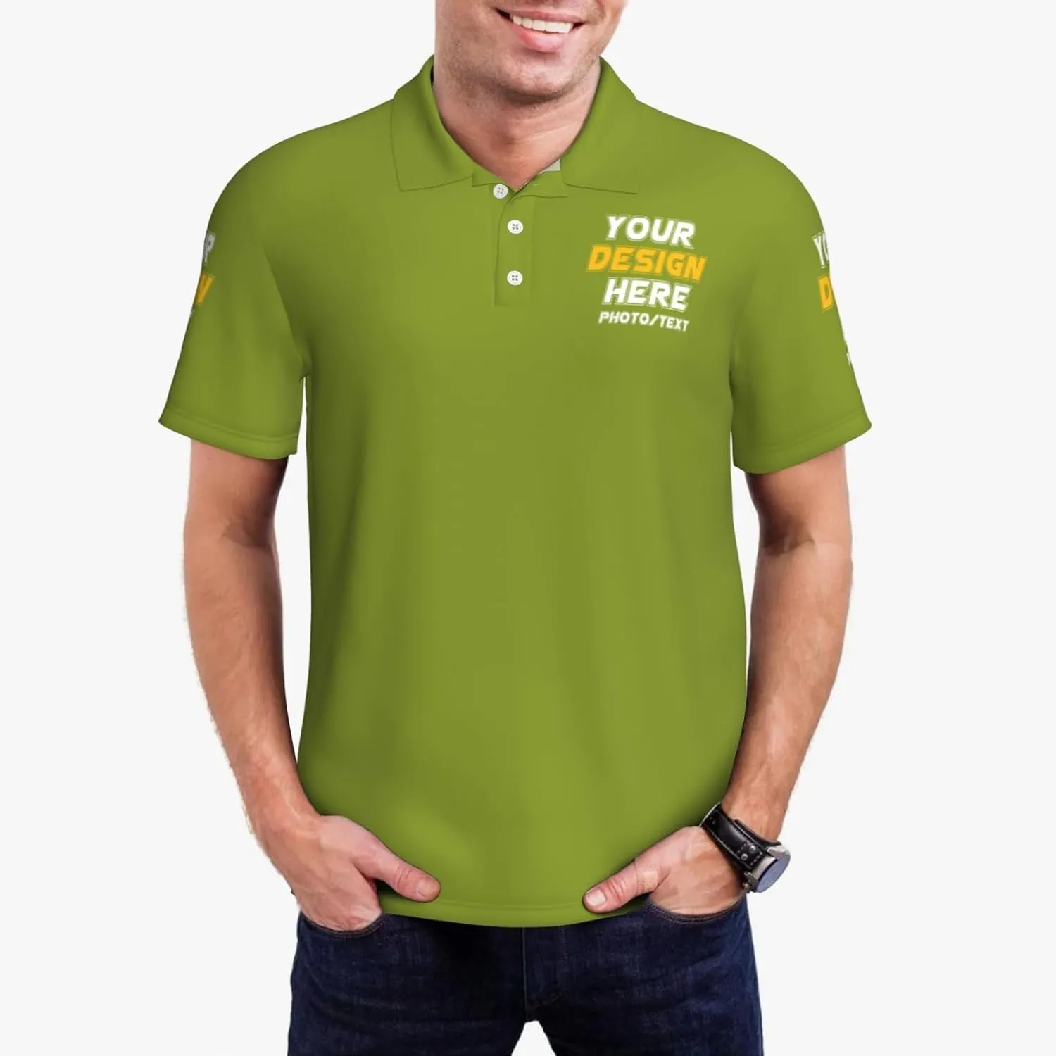 Custom Polo shirts Add Your Text Picture Name Logo Casual Custom Polo shirt Fashion Custom Polo shirts