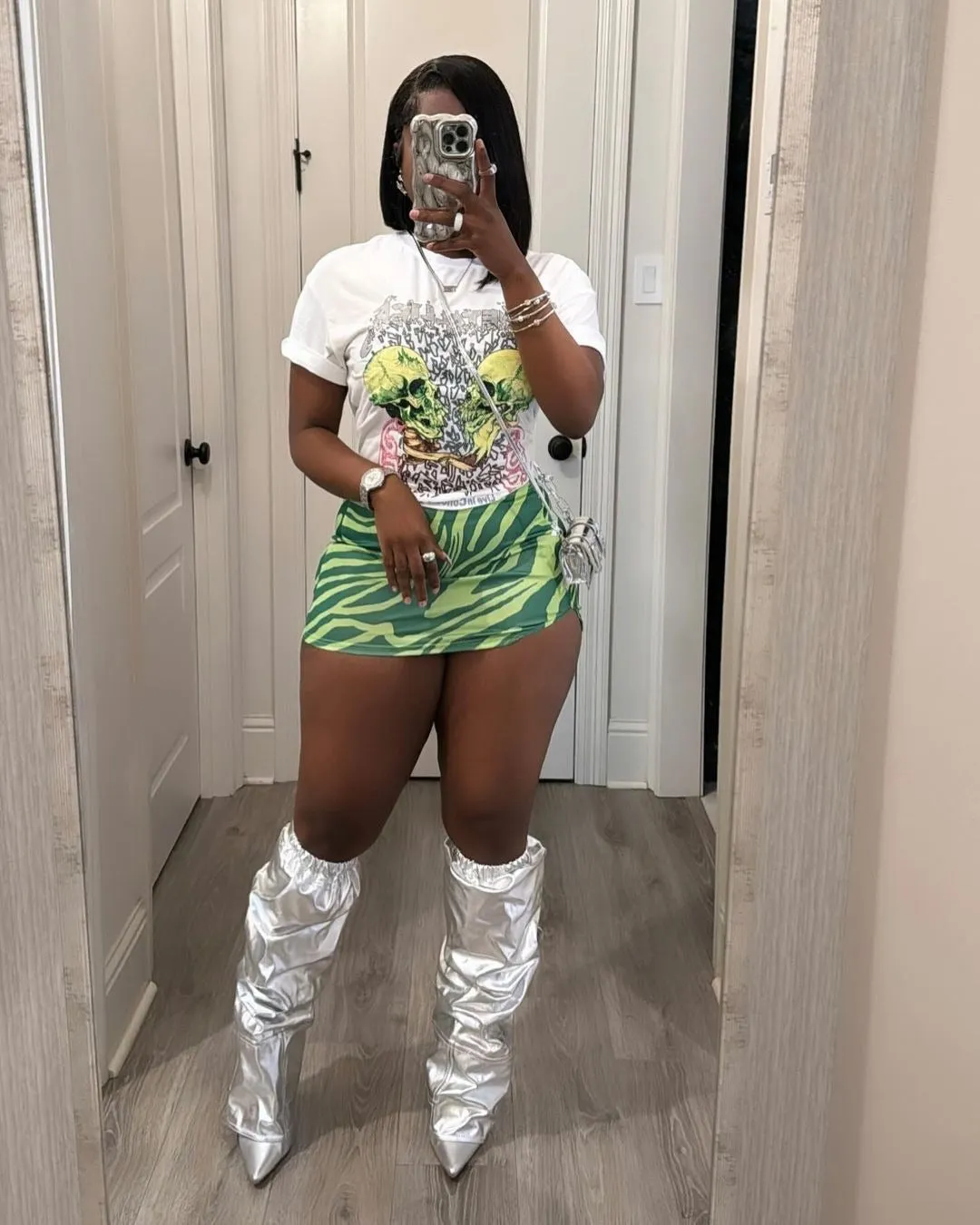 Fashion short sleeve t-shirt trend print set AY3536