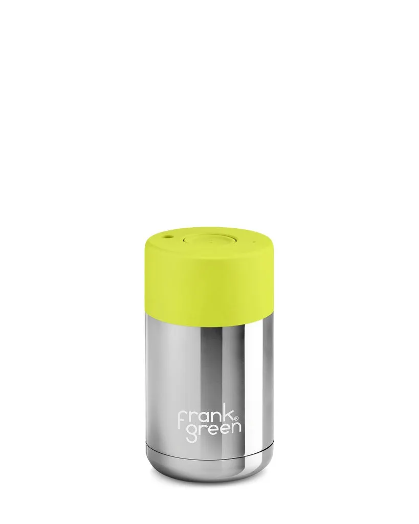 Frank Green Ceramic 295ml - Chrome Silver/Neon Yellow