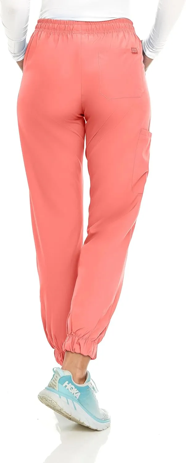 Hey Collection Mid Rise 4 Pockets Medical Scrub Jogger 4-Way Stretch