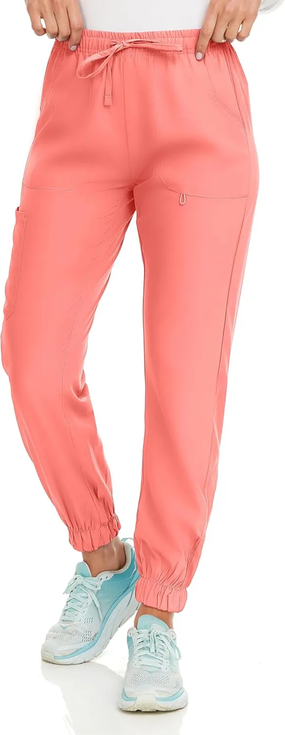 Hey Collection Mid Rise 4 Pockets Medical Scrub Jogger 4-Way Stretch