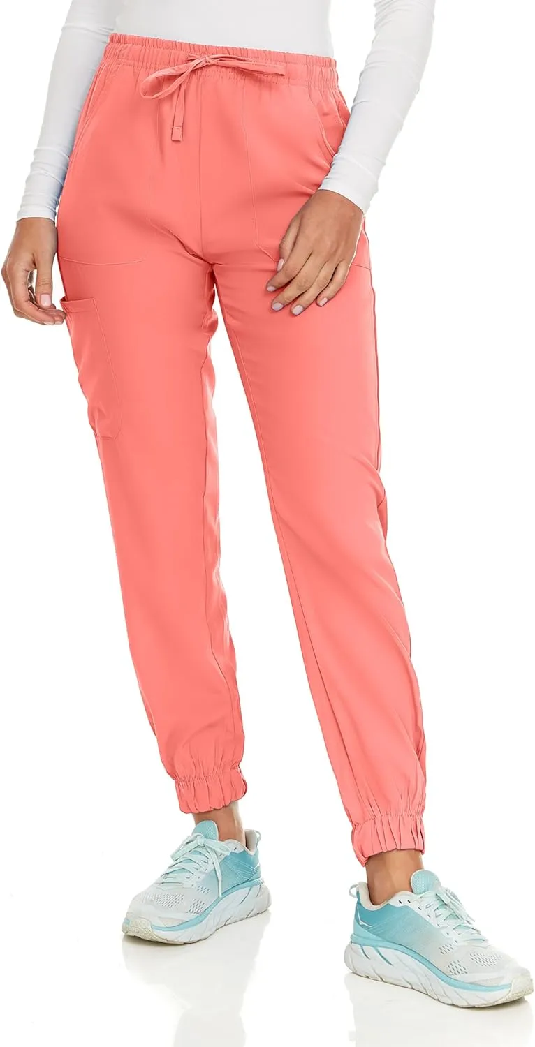 Hey Collection Mid Rise 4 Pockets Medical Scrub Jogger 4-Way Stretch