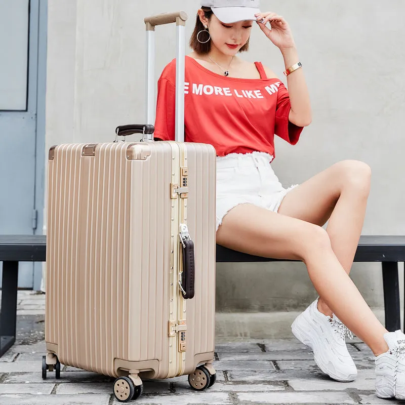 Hot Selling Magnesium Alloy Luggage Large Capacity Aluminum Frame Pure Metal Suitcases