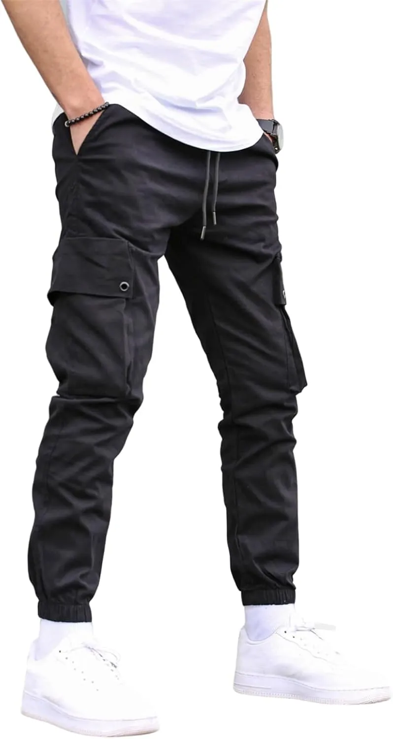 M Menmentings Men's Outdoor Jogging Casual Sweatpants Stretch Waist Lightweight Cargo Pants