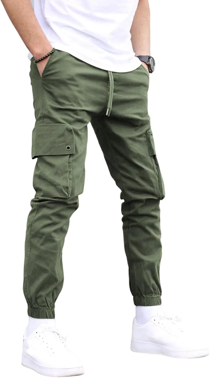 M Menmentings Men's Outdoor Jogging Casual Sweatpants Stretch Waist Lightweight Cargo Pants
