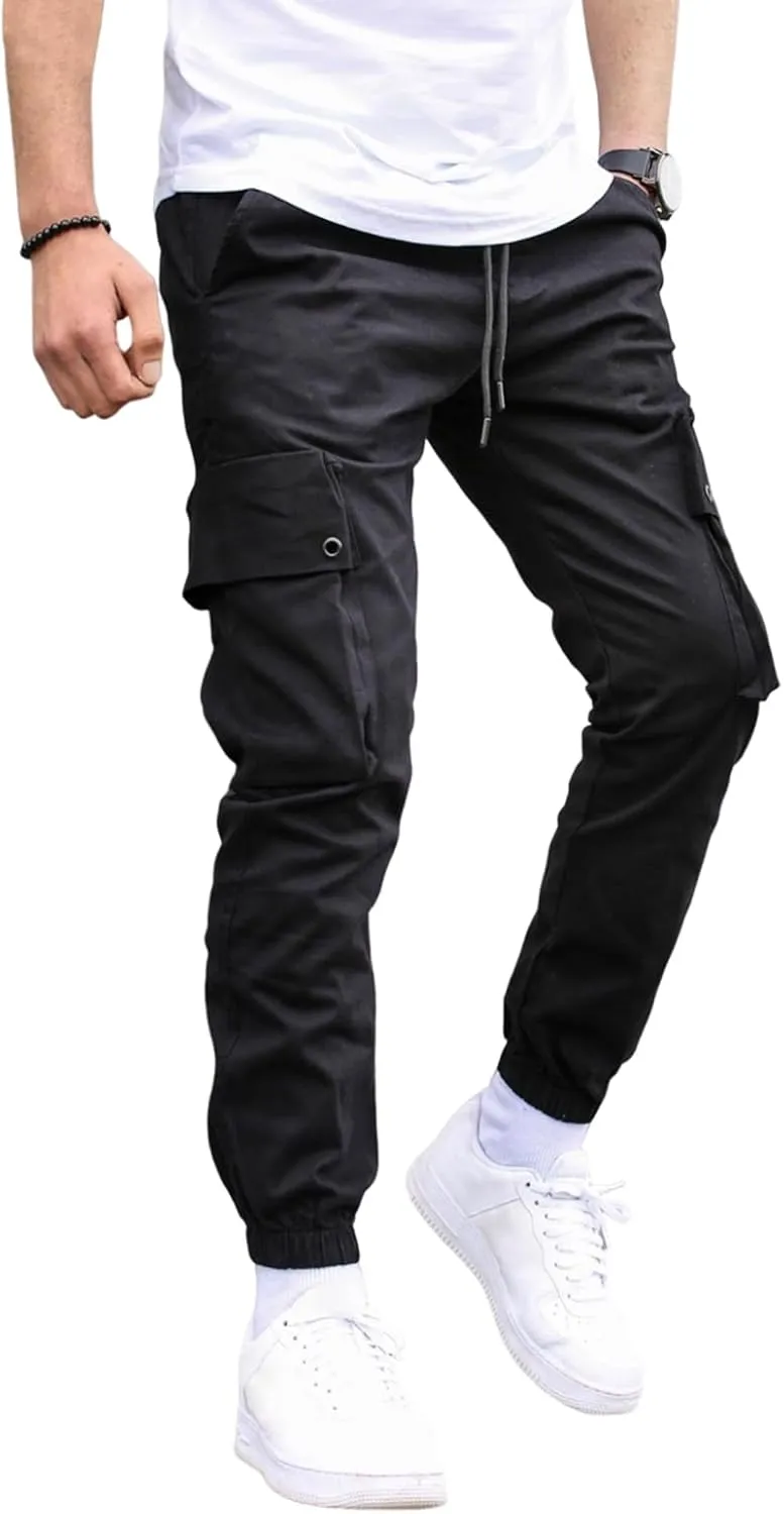 M Menmentings Men's Outdoor Jogging Casual Sweatpants Stretch Waist Lightweight Cargo Pants