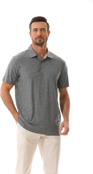Mens Polo Shirt Quick Dry Performance Short Sleeve Tactical Shirts Golf Shirts for Men