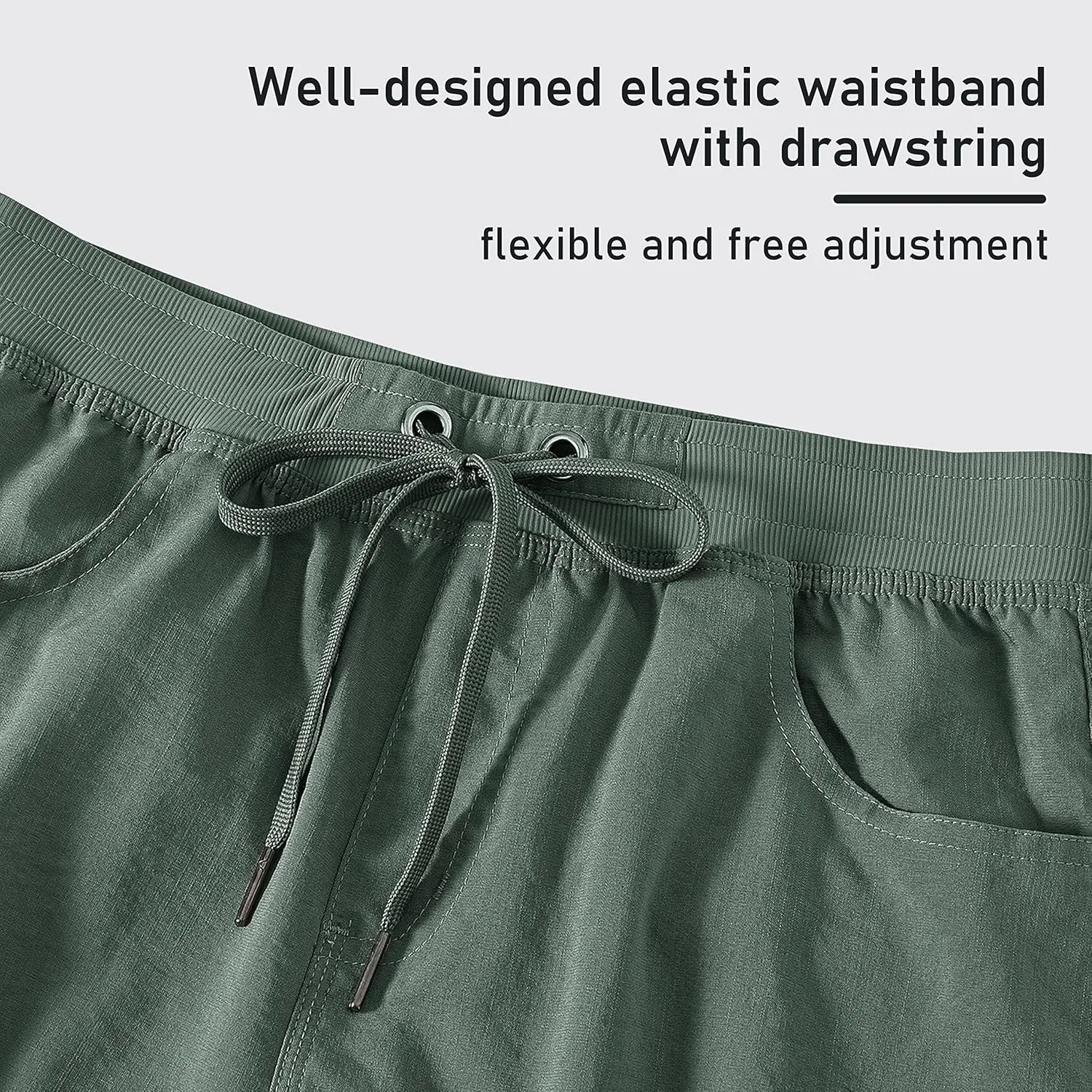MoFiz Women's 10" Hiking Cargo Shorts 6 Pockets Lightweight Quick Dry Outdoor Running Athletic Short Summer Travel Loose
