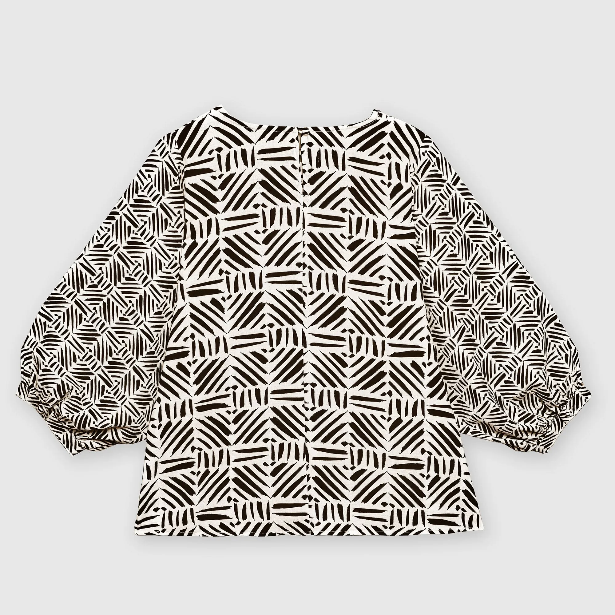 Ms. Read x Frankitas Printed Lantern Sleeve Top