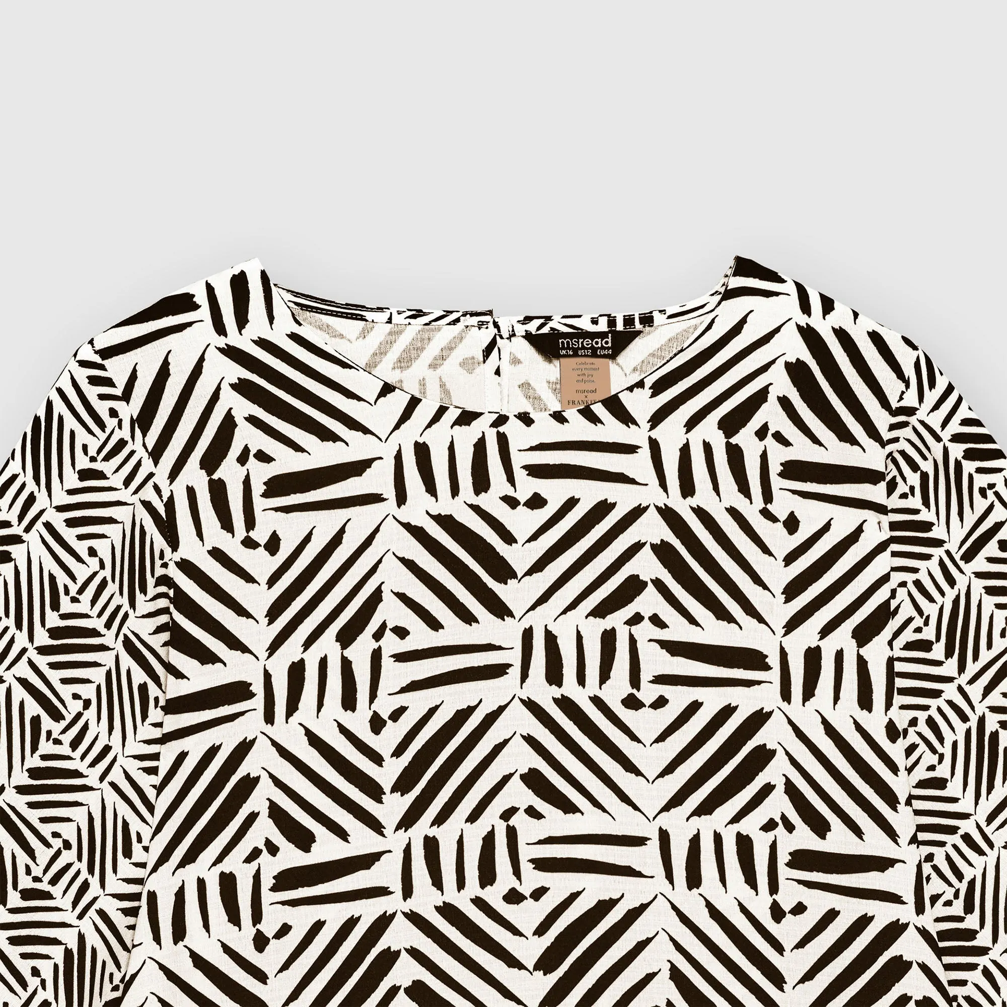 Ms. Read x Frankitas Printed Lantern Sleeve Top