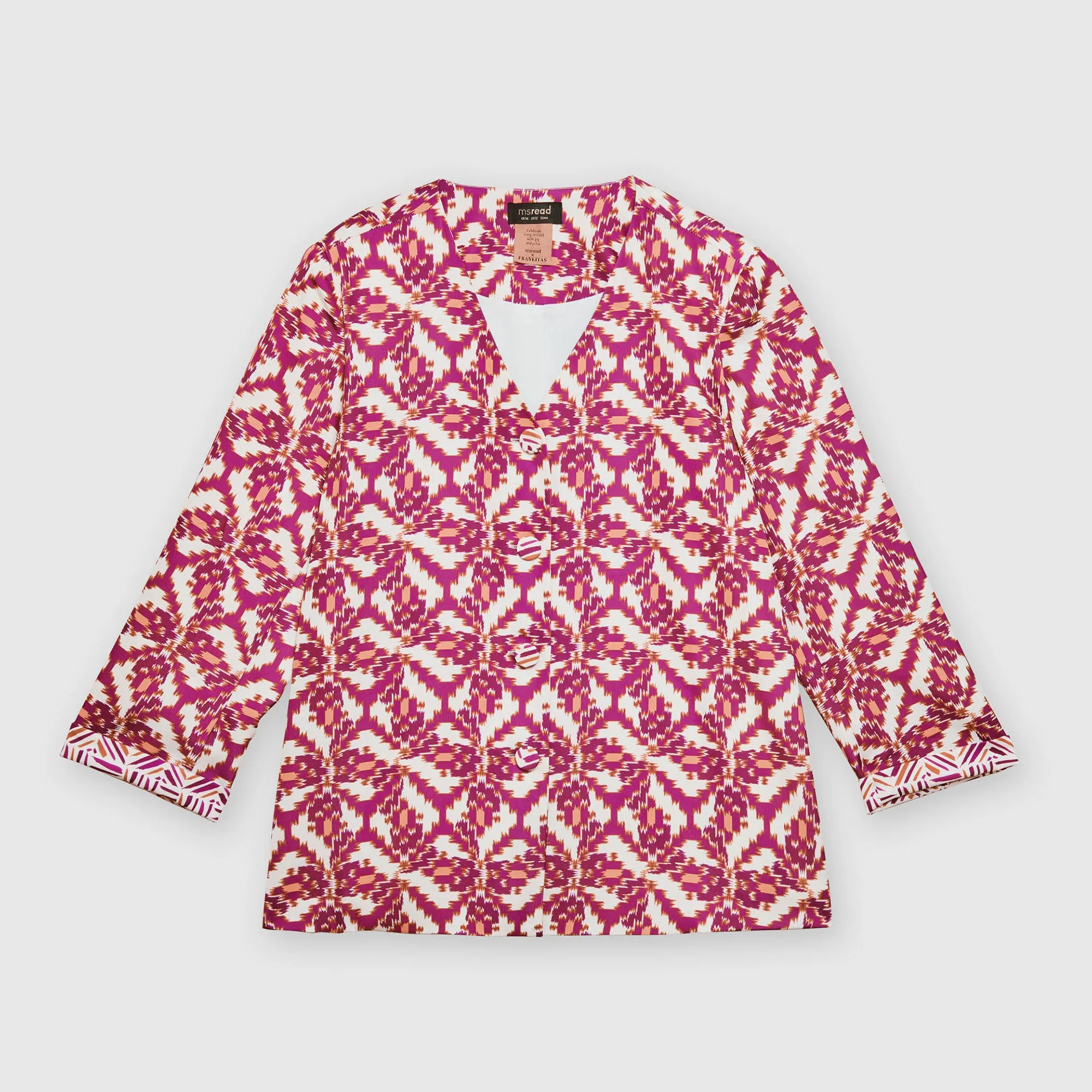 Ms. Read x Frankitas Printed V-Neck Top