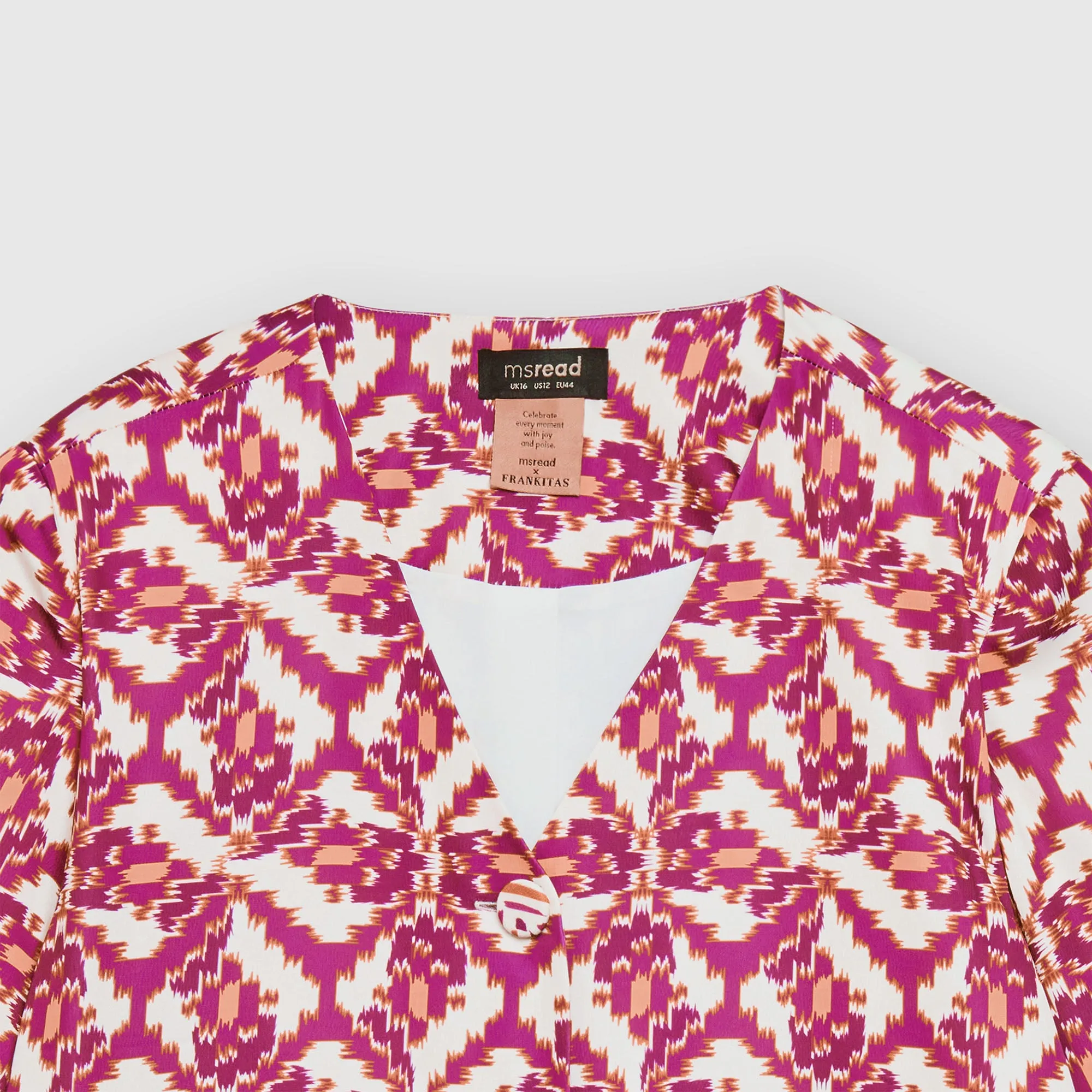 Ms. Read x Frankitas Printed V-Neck Top
