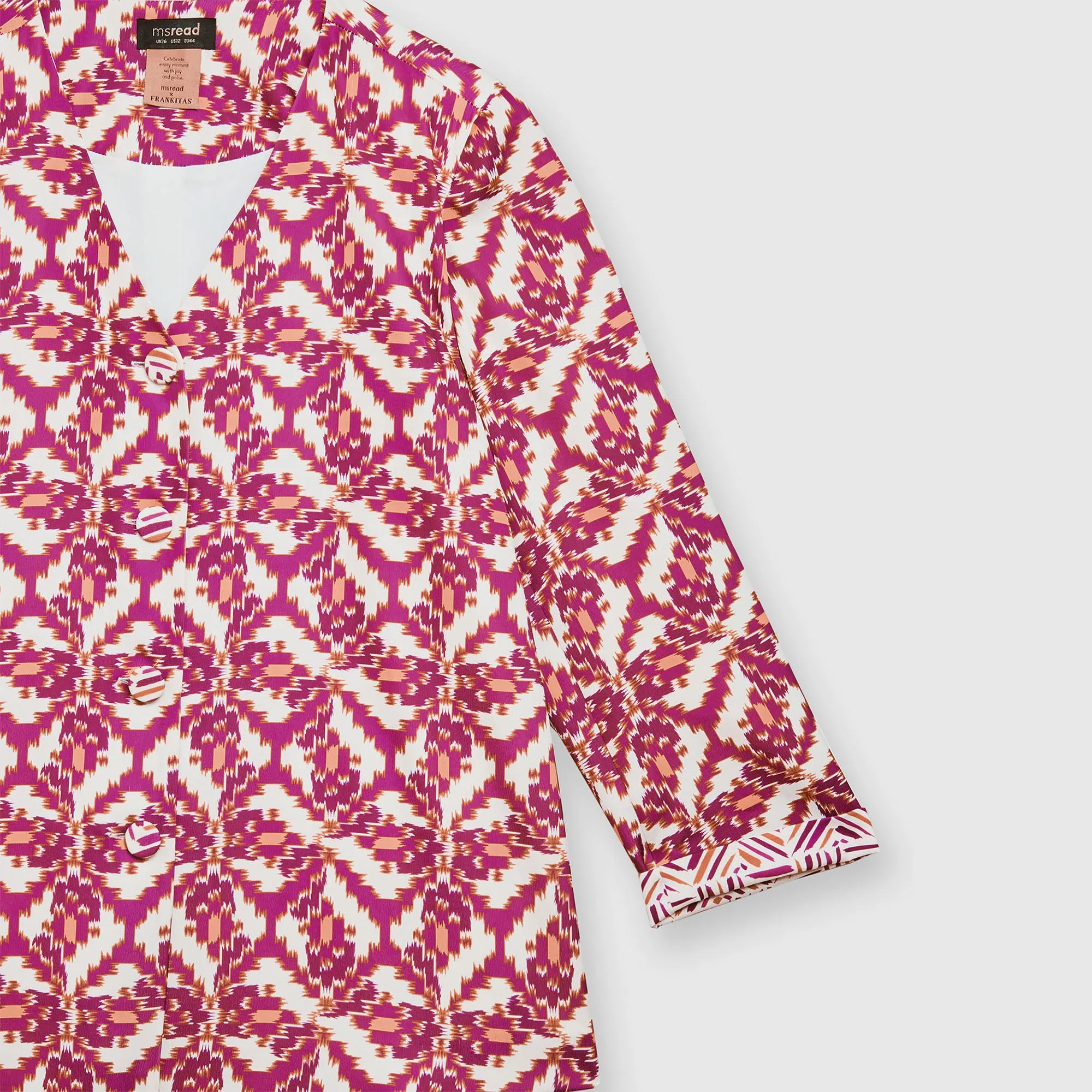 Ms. Read x Frankitas Printed V-Neck Top