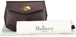 Mulberry Red Small Classic Grain Oxblood Darley Clutch Bag / Cosmetic Pouch One Size