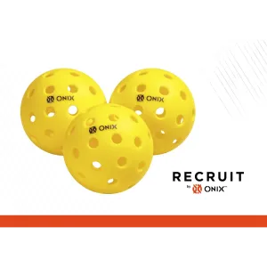Onix Pure Outdoor Pickleballs Yellow Pack of 3
