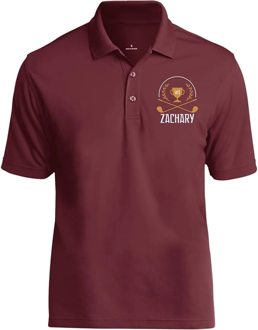 Personalized Golf Polo Shirt for Men. Best Golf Designs Collection for Polo T-Shirts & Your Custom Embroidered Name Team Club