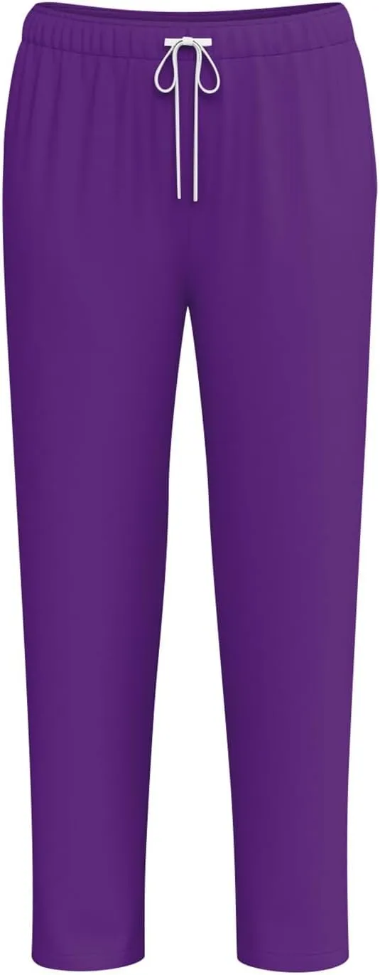 Scrub Sets for Women- Jogger V Neck Top and Pants with Pockets Stretch Comfortable Work Uniform