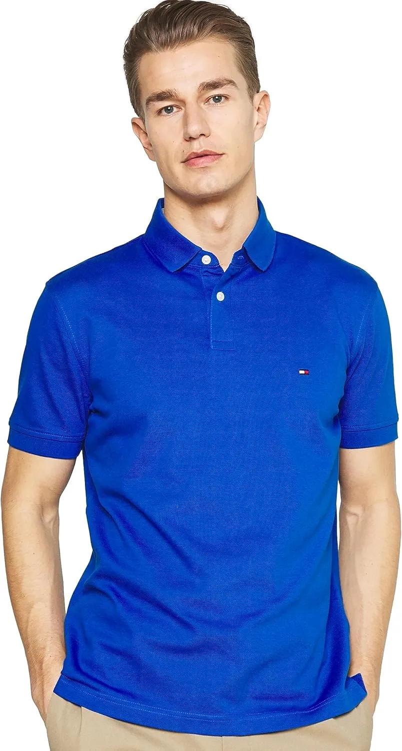 Tommy Hilfiger Men's Short Sleeve Cotton Pique Polo Shirt in Regular Fit 2024 Collection